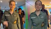 Kangana Ranaut takes the nation’s pride along! Visited Cricket Live Mumbai for the India vs Afghanistan pre-match in Air Force uniform for Tejas promotion!