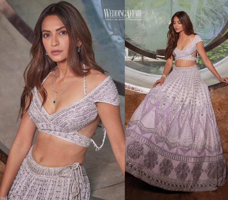 Kriti Kharbanda Exudes Glamour In Stones Embedded Lehenga Set, See Photos 863284