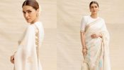 Kriti Sanon Redefines Elegance In White Saree With Statement Earrings