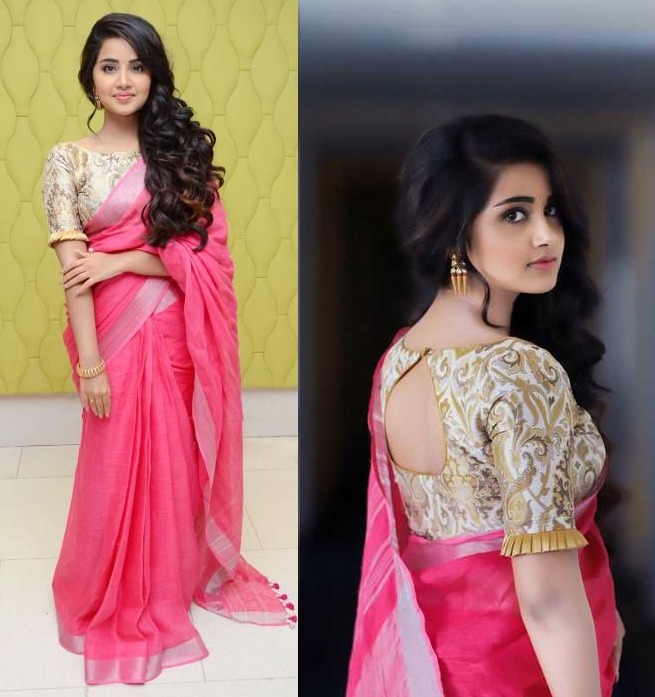 Lead The Trend In Back Neck Latest Blouse Design: Anupama Parameswaran, Tamannaah Bhatia & Srinidhi Shetty 858357