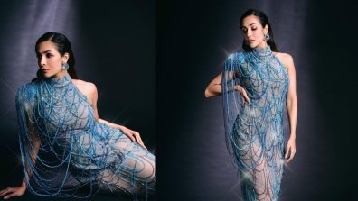 Malaika Arora Looks Drop Dead Gorgeous In Abstract Blue See-through Gown, See Photos.