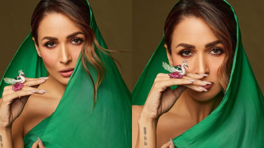 Malaika Arora turns regal in green ensemble with peacock shaped cocktail ring 864863