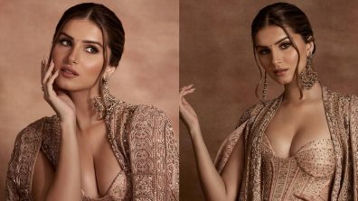 MAMI: Tara Sutaria turns regal in gold embroidered corset co ord set