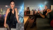 Mid-week Party Hotness: Nia Sharma Dons Black See-through Jumpsuit With Bold Red Lipstick Shade