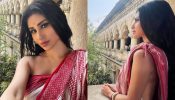 Mouni Roy Goes Bold As She Styles Herself In White Bengali Saree Without Blouse, See Photos