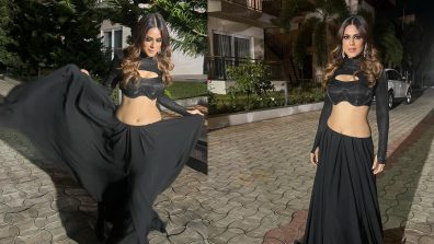 Nia Sharma Dazzles In All-Black Look for Halloween