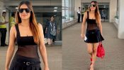 Nia Sharma slays the airport look with elegance in all black dress