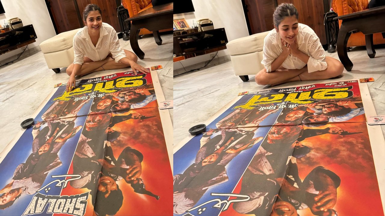 Nostalgia on heights! Pooja Hegde finds out iconic 'Sholay' poster, Checkout 860701