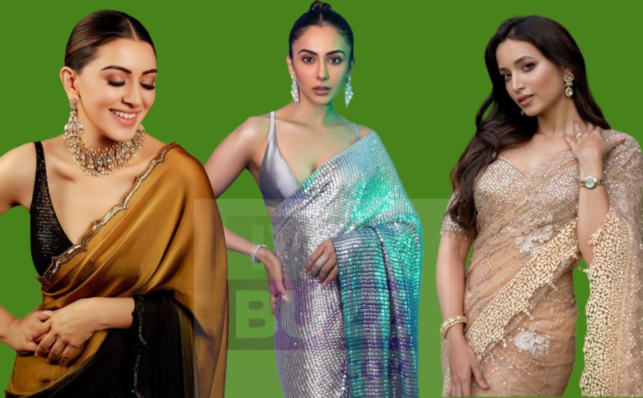 Party Wear Sarees: Rakul Preet Singh, Srinidhi Shetty & Hansika Motwani’s ‘wrap n roll’ edition 859511