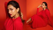 [Photos] Deepika Padukone paints the town in red in stunning Victorian Beckham dress
