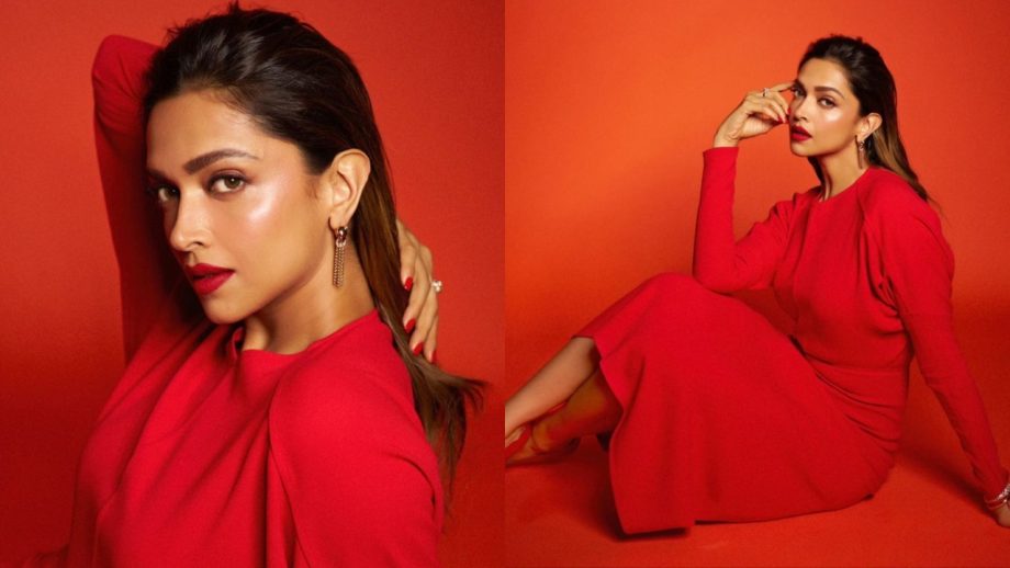 [Photos] Deepika Padukone paints the town in red in stunning Victorian Beckham dress 863200
