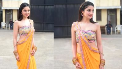 [Photos] Divya Khosla Kumar Makes Heads Turn In Yellow Saree With Sensuous Blouse Design