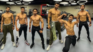 [Photos] Mr. Faisu Flaunts Toned Abs In Shirtless Avatar With His Squad