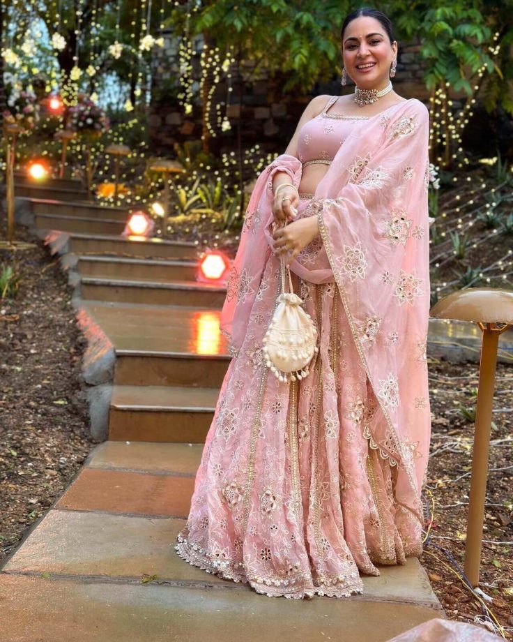 [Photos] Shivangi Joshi, Shraddha Arya & Shweta Tiwari stun in crop top lehengas, take cues 857617