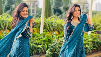 [Photos] Shweta Tiwari Is Vision In Anarkali Suit With Statement Jhumkas