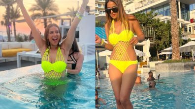 Pool Party: Nia Sharma Dances In Hot Yellow Monokini In Dubai Vacation