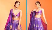 Raashi Khanna shines in purple Banarasi lehenga choli set, see photos
