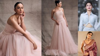 Rakul Preet Singh Channels Inner Beauty In Soft Pink Gown, Jacqueliene Fernandez And Kubra Sait Awestruck