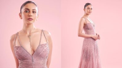 Rakul Preet Singh owns ‘barbiecore’ in deep plunging pink sequinned gown [Photos]