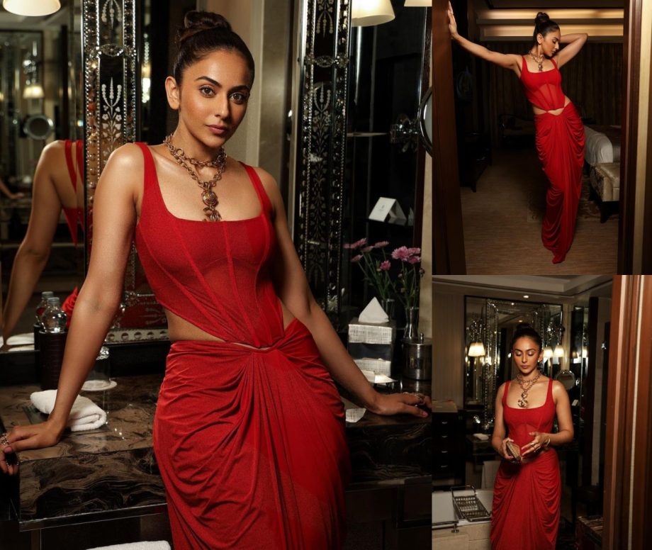 Rakul Preet Singh steals show in red corset dress worth Rs. 19,500 865598