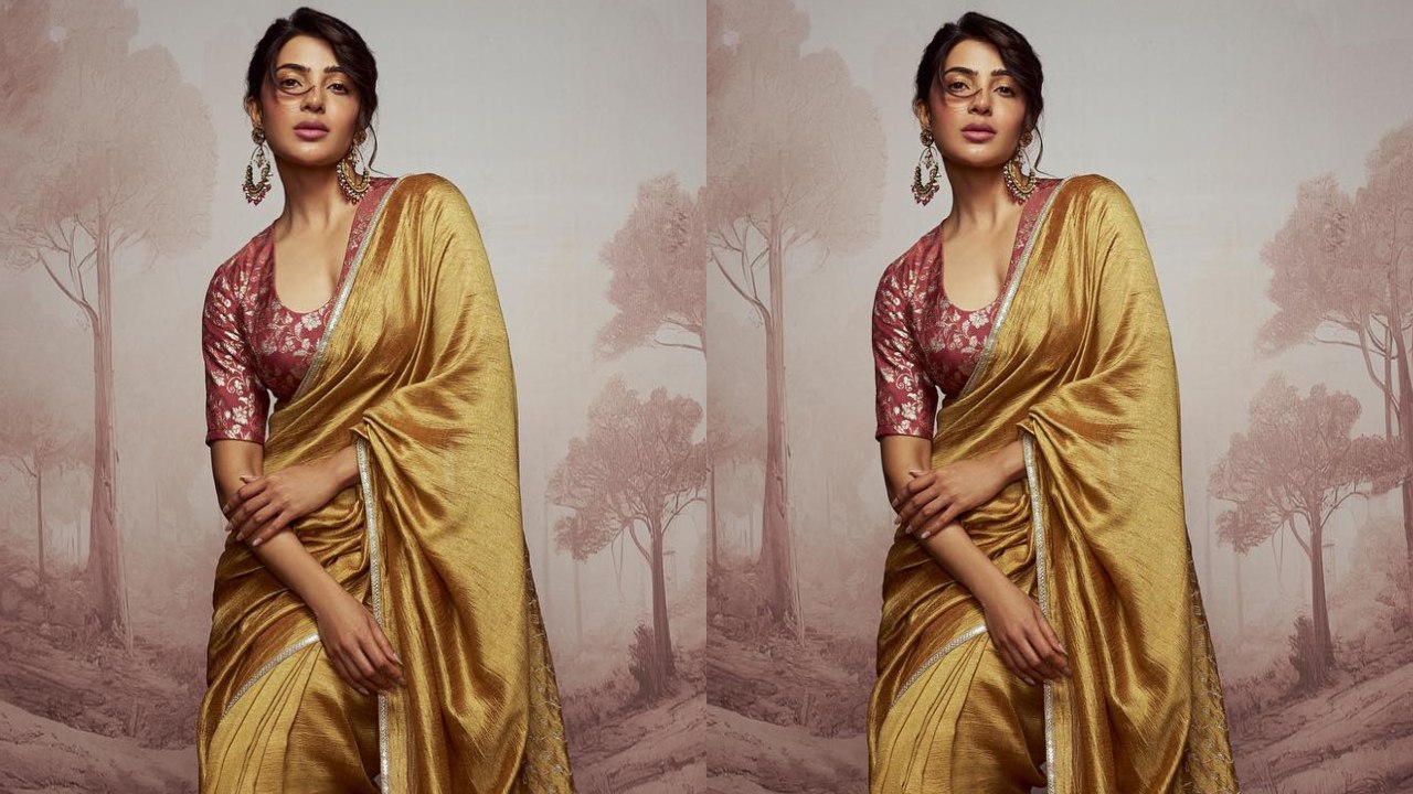 Samantha Ruth Prabhu's Golden Saree Worth Rs. 3,499 Is Classy Diwali Pick 865941