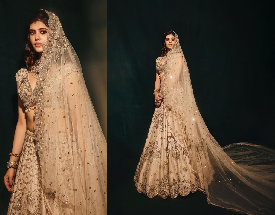 Sanjana Sanghi is living work of art in ivory silk embroidered lehenga design [Photos] 862360