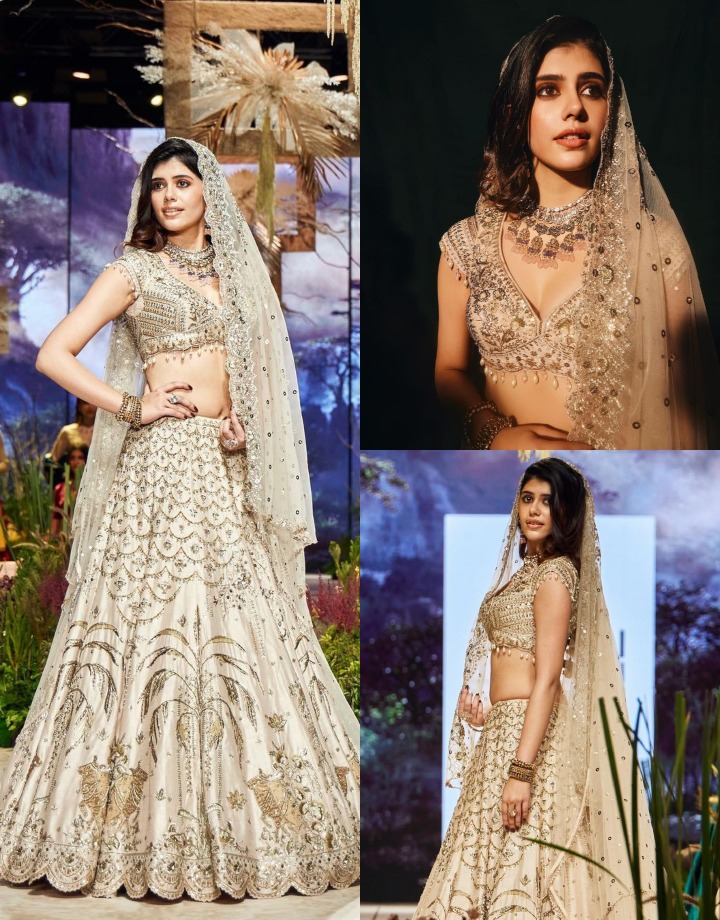 Sanjana Sanghi is living work of art in ivory silk embroidered lehenga design [Photos] 862361