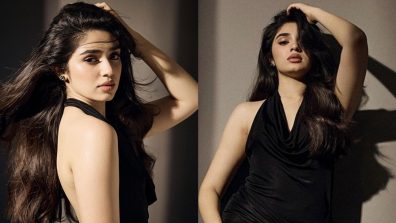 Sass on edge! Krithi Shetty goes all preppy in backless black sheer dress [Photos]