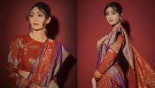 Shilpa Shetty glams up in flared rust orange lehenga choli set, check out photos