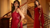 Shilpa Shetty stirs sass in red satin corset saree set [Photos]