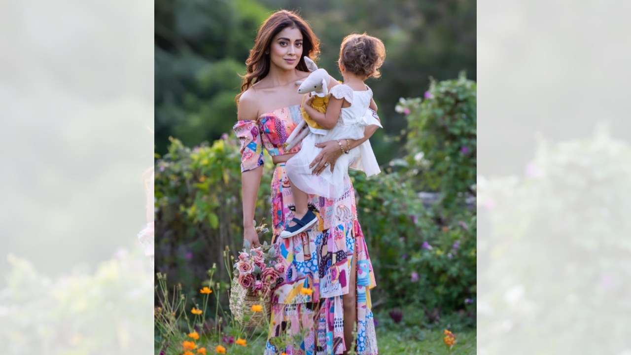 Shriya Saran looks adorable in her multicoloured printed co ord set [Photos] 865786