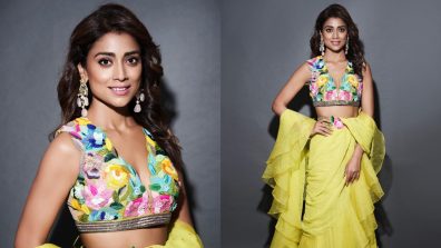 Shriya Saran Looks Breathtaking In Elegant Yellow Ruffle Saree, Fans Lovestruck