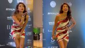 Shriya Saran Looks ‘Darling’ In One-shoulder Glittery Mini Dress With Bold Red Lipstick Shade [Photos]