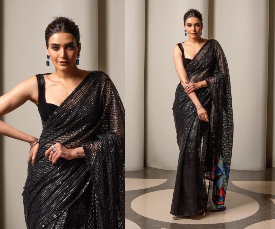 Shweta Tiwari And Karishma Tanna Steal Hearts In Saree And Designer Blouse 860151