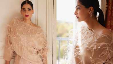 Sonam Kapoor Aces Style At Valentino Paris Fashion Week In Off-shoulder Cardigan, Skirt And Boots, See Photos