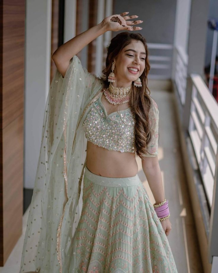 Steal These Lehenga Designs From Ayesha Singh, Mughda Chaphekar, Niti Taylor & Rupali Ganguly 860247