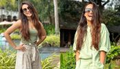 Surbhi Jyoti swears by comfort in sage green linen co ord set [Photos]