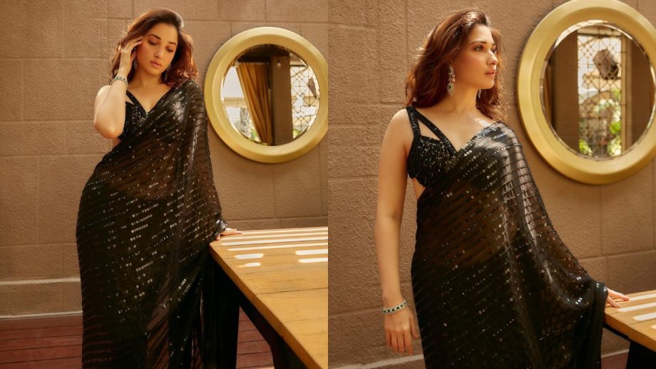 Tamannaah Bhatia Exudes Timeless Elegance In Black Chiffon Saree, See Photos 865207