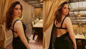 Tamannaah Bhatia Exudes Timeless Elegance In Black Chiffon Saree, See Photos