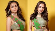 Tejasswi Prakash Stuns In Green Ruffle Saree, BF Karan Kundrra Loves It