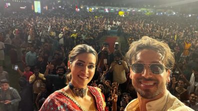 Tiger Shroff and Kriti Sanon take over Ahmedabad and celebrate Navratri in full Ganapath style