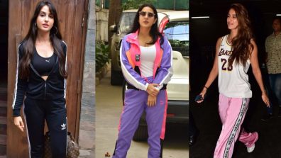 Tracksuits are your travel-ready essentials! Take cues from Disha Patani, Nora Fatehi & Sara Ali Khan