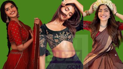 Twirl Your Ethnic Fashion In Blouse Hand Design: Rashmika Mandanna, Pooja Hegde, And Anupama Parameswaran