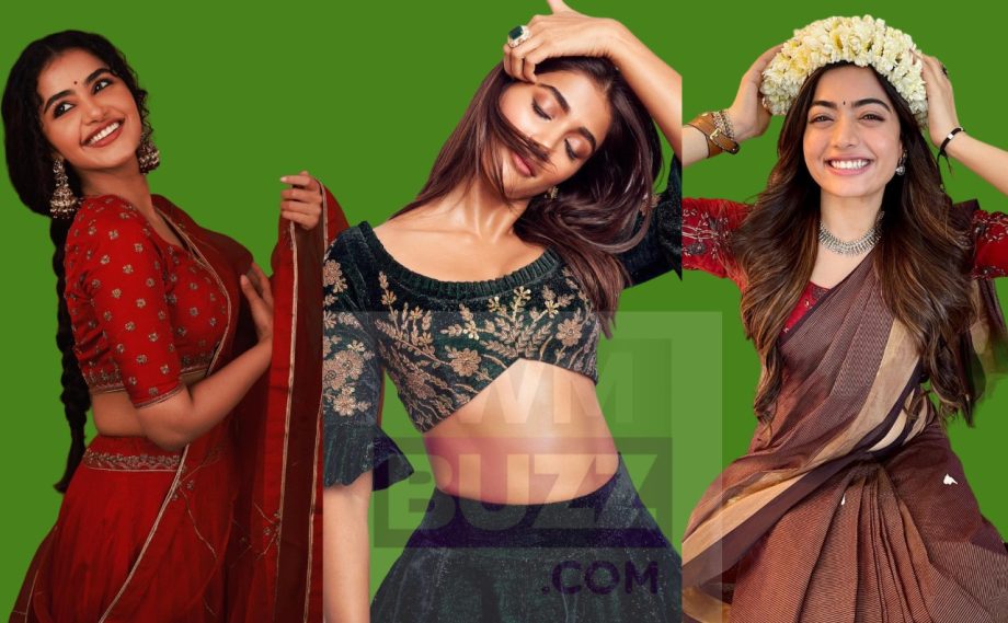 Twirl Your Ethnic Fashion In Blouse Hand Design: Rashmika Mandanna, Pooja Hegde, And Anupama Parameswaran 859460