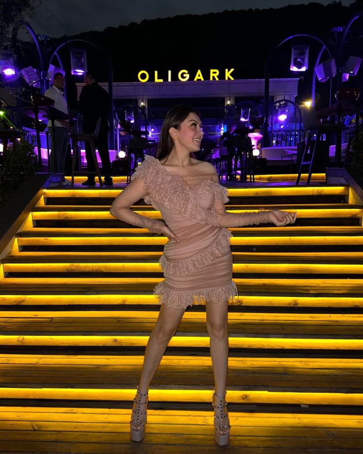 Up your ruffle game in mini dress like Hansika Motwani [Photos] 859256