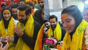 Vikrant Massey and Medha Shankar visited the Pracheen Hanuman Temple in Patna ahead of the grand release of their film 12th Fail next week, October 27th