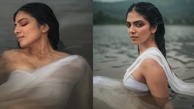 Water Girl! Malavika Mohanan immerses with sensuality in white saree [Photos]