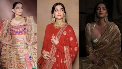 A Look Into Sonam Kapoor’s Royalty In Traditional, Anarkali-Saree