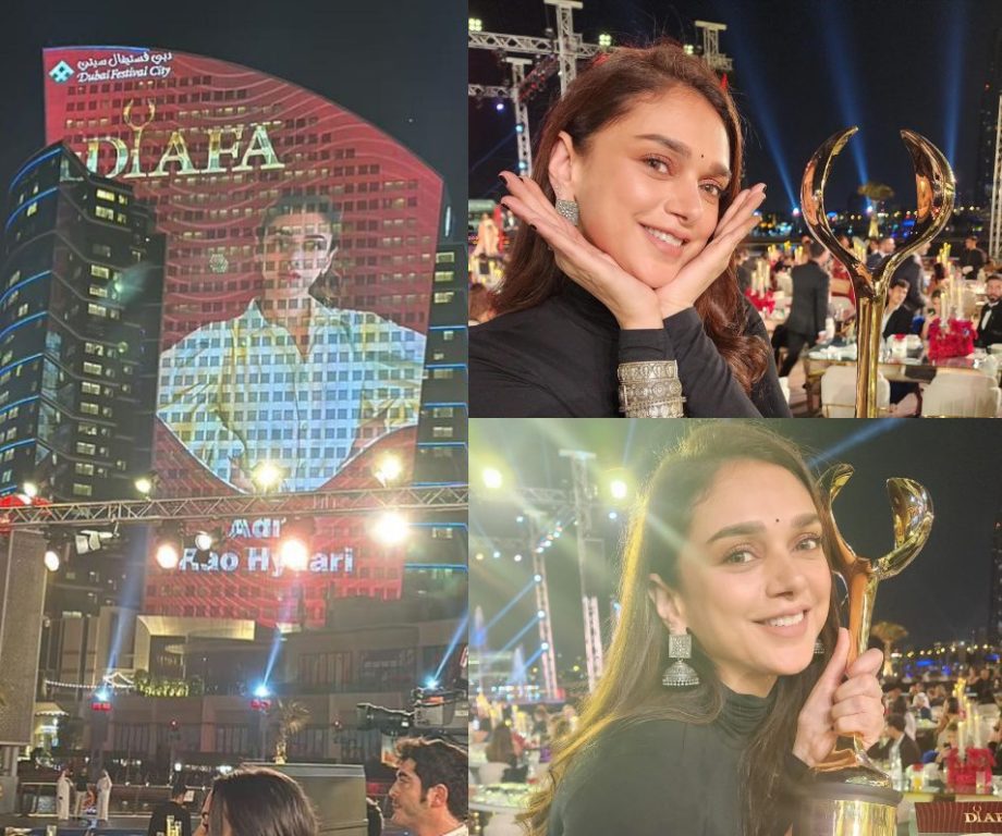 Aditi Rao Hydari, honoured with Prestigious DIAFA Recognition, strikes a pose with Popular Turkish Actor Burak Deniz! 871180