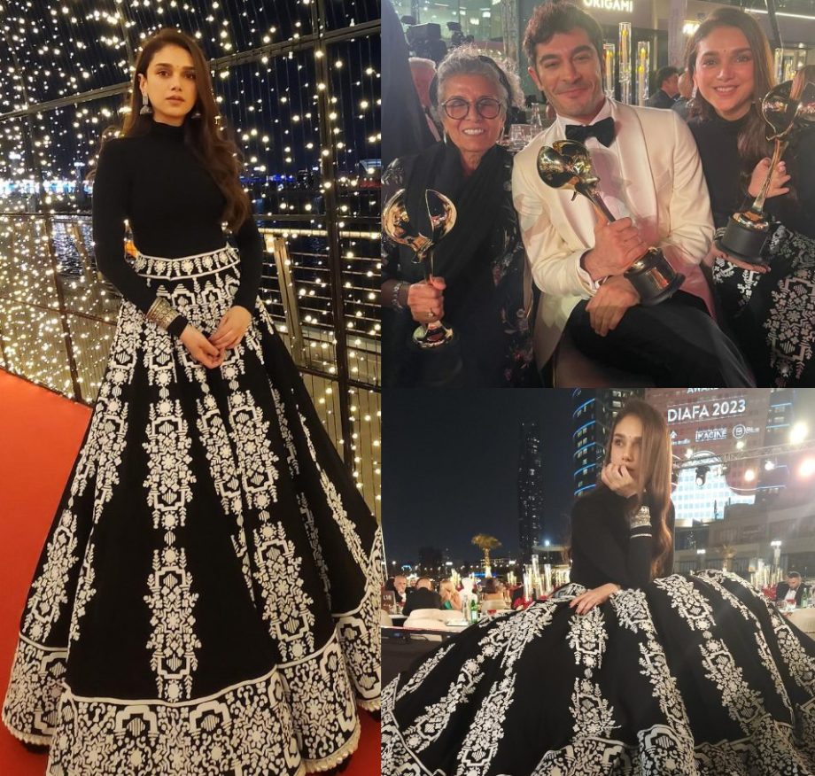 Aditi Rao Hydari, honoured with Prestigious DIAFA Recognition, strikes a pose with Popular Turkish Actor Burak Deniz! 871181